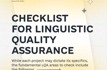 Checklist for linguistic quality assurance